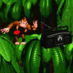 Donkey Kong dancing with boombox