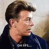 David Bowie facepalm with cigarette