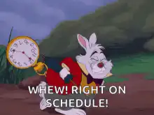 White Rabbit right on schedule