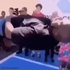Person launched into the air
