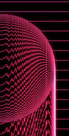 Pink sine wave tunnel