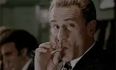 Robert De Niro smoking a cigarette