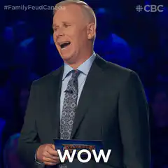 Family Feud Canada host reacts wow good job