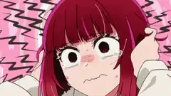 anime girl crying shocked face