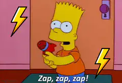 Bart Simpson with Taser Gun