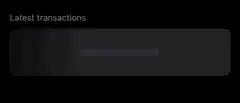 Latest transactions loading bar