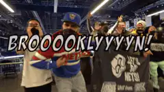 Brooklyn Nets fans cheering