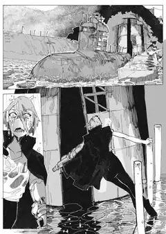 Submarine escape with shocked character
