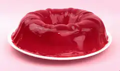 Wobbly red jelly mold