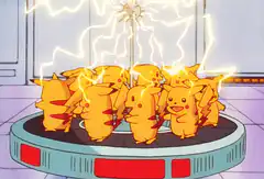 Pikachu group getting shocked