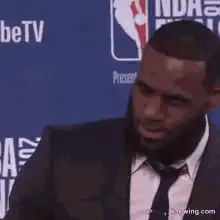 LeBron James walks off court