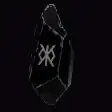 Black crystal with rune symbol