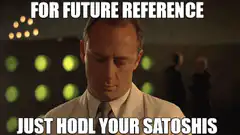 For Future Reference Just HODL Your Satoshis