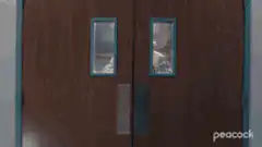 Man opens door and looks surprised