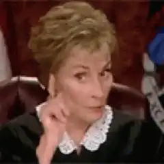 Judge Judy raises finger
