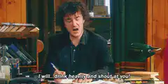 Dylan Moran drink heavily and shout