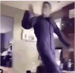 man dancing in onesie