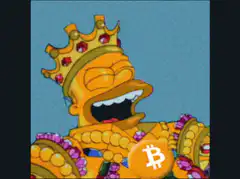 Homer Simpson as a Bitcoin King