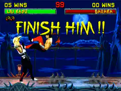 Liu Kang finishes Baraka in Mortal Kombat
