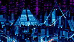 pixel art cyberpunk cityscape