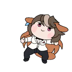 Chibi horse girl dancing
