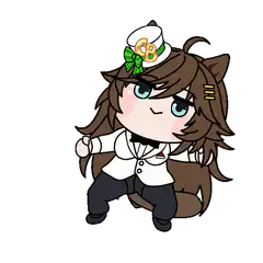 Chibi horse girl dancing