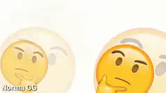 Thinking face emoji animation