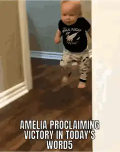 Baby Amelia Proclaiming Victory