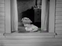 Baby throws book out window