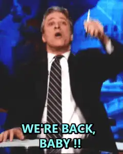 Jon Stewart We're Back Baby
