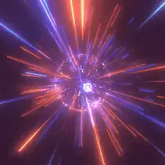 Colorful light burst explosion