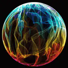 Colorful abstract sphere animation