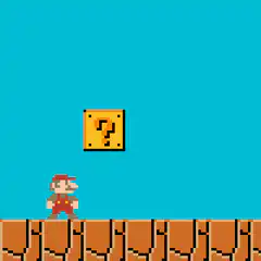 Mario hits question block for coin