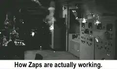 Lab equipment exploding and sparking