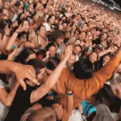 crowd surfing at concert