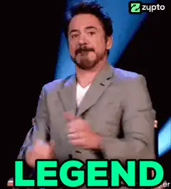 Robert Downey Jr gives two thumbs up legend
