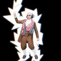 George Washington dancing skeleton