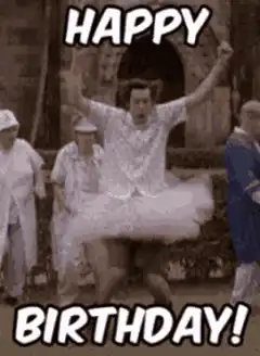 Happy Birthday Man in Tutu