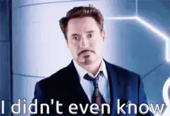 Robert Downey Jr I didn't even know