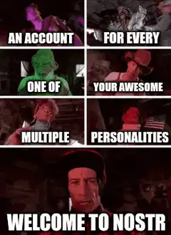 Multiple Personalities Welcome to Nostr