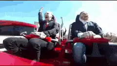 Two men on a roller coaster