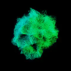 Colorful particle explosion and implosion