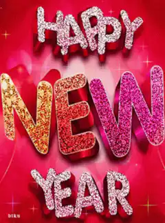 Happy New Year glitter text