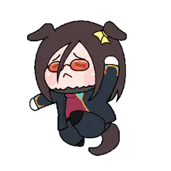 Chibi character with angry expression