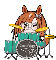 Canopus drumming anime girl