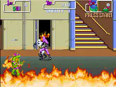 Teenage Mutant Ninja Turtles arcade fight