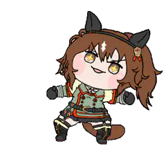 Chibi horse girl dancing