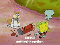 SpongeBob putting it together
