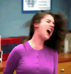 Girl screaming in frustration