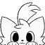 Tails looking up with big eyes